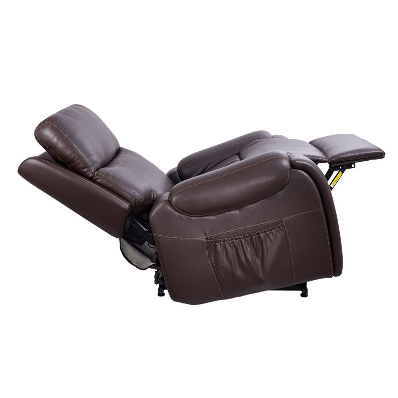 Bethal Power Headrest and Lumbar Fabric Wellness Recliner, Chocolate