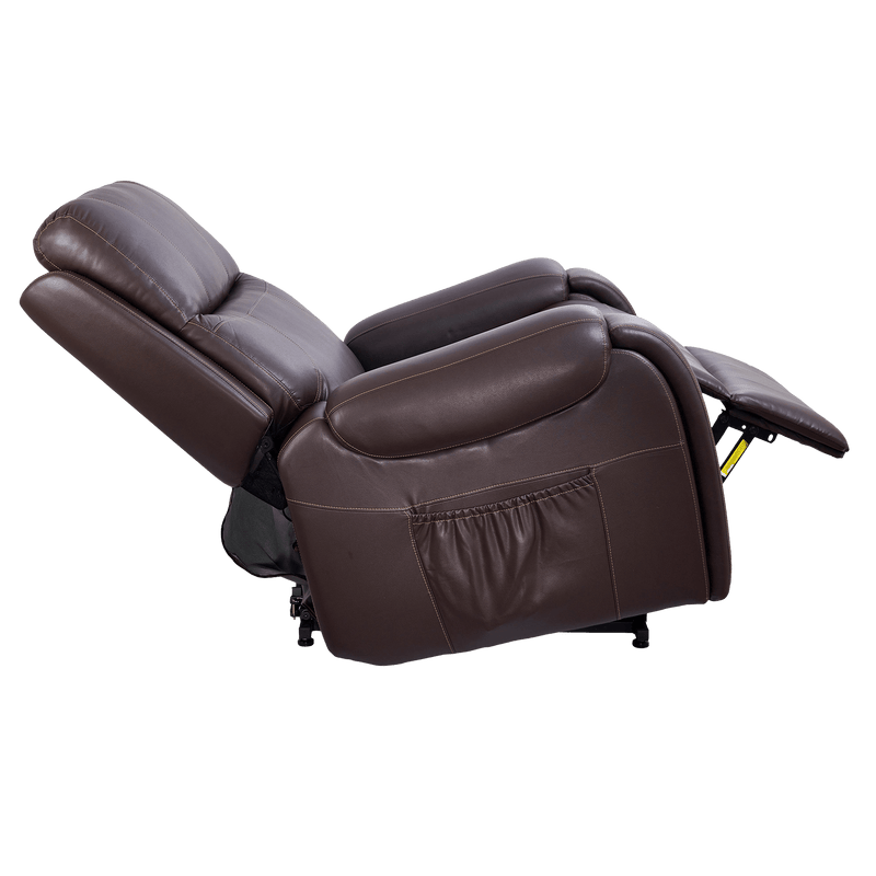 Bethal Power Headrest and Lumbar Fabric Wellness Recliner, Chocolate