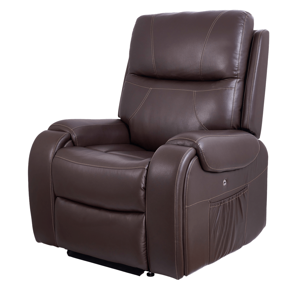 Bethal Power Headrest and Lumbar Fabric Wellness Recliner, Chocolate