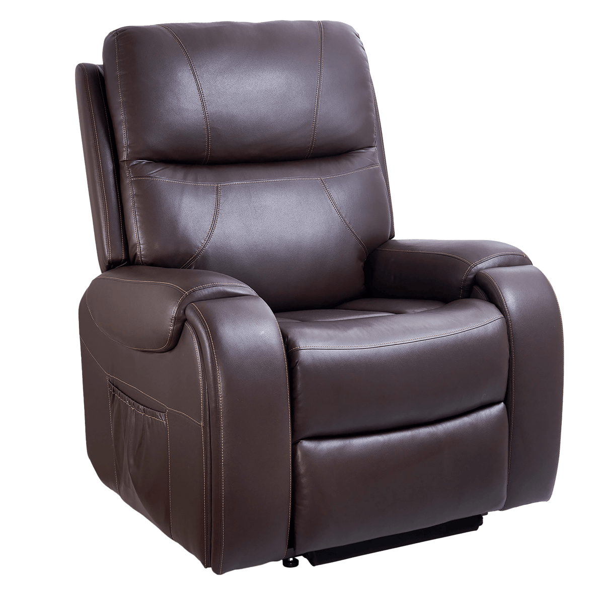 Bethal Power Headrest and Lumbar Fabric Wellness Recliner, Chocolate