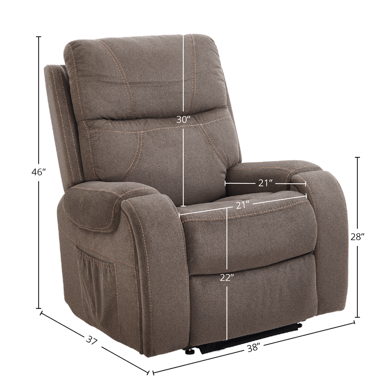 Bethal Power Headrest and Lumbar Fabric Wellness Recliner - Coja