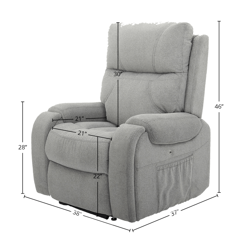 Bethal Power Headrest and Lumbar Fabric Wellness Recliner - Coja