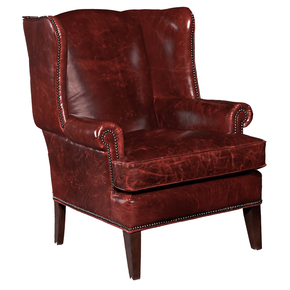 Bexley 31&quot; Wide Side Chair, Leather, Red - Coja
