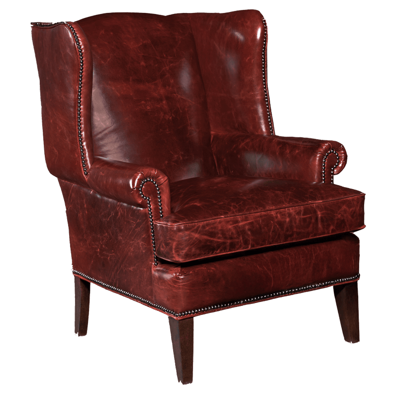 Bexley 31" Wide Side Chair, Leather, Red - Coja
