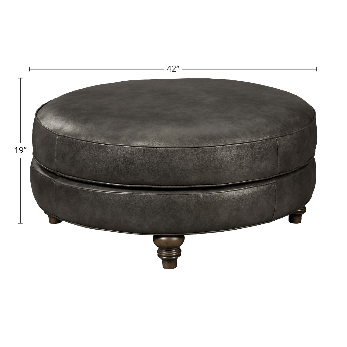 Blakke Genuine Leather Cocktail Ottoman - Made in U.S.A. - Coja