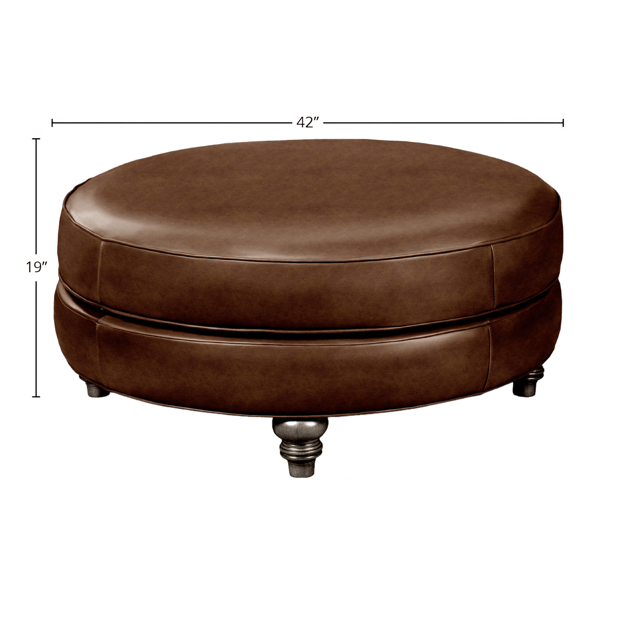 Blakke Genuine Leather Cocktail Ottoman - Made in U.S.A. - Coja