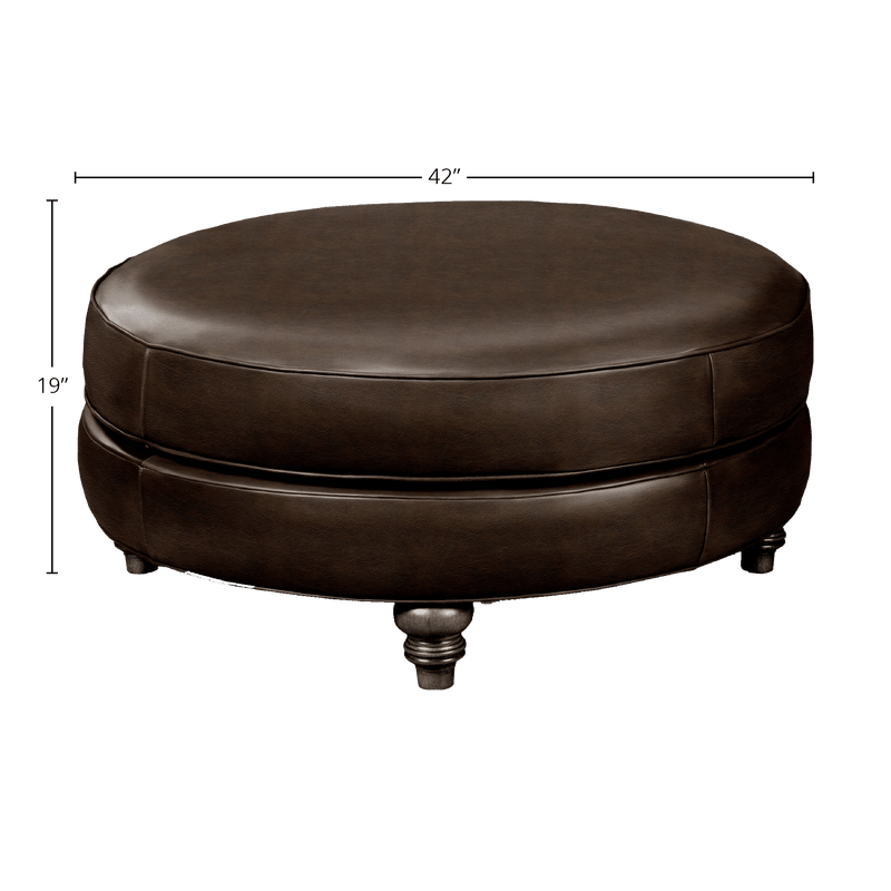 Blakke Genuine Leather Cocktail Ottoman - Made in U.S.A. - Coja