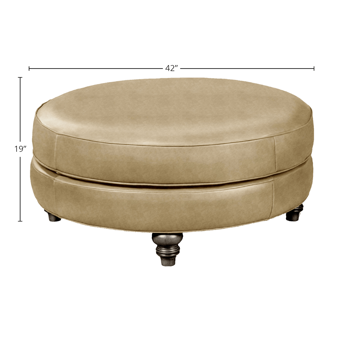 Blakke Genuine Leather Cocktail Ottoman - Made in U.S.A. - Coja