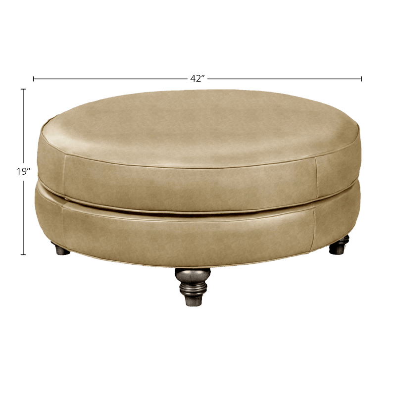 Blakke Genuine Leather Cocktail Ottoman - Made in U.S.A. - Coja