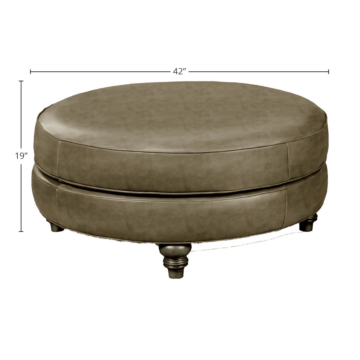 Blakke Genuine Leather Cocktail Ottoman - Made in U.S.A. - Coja