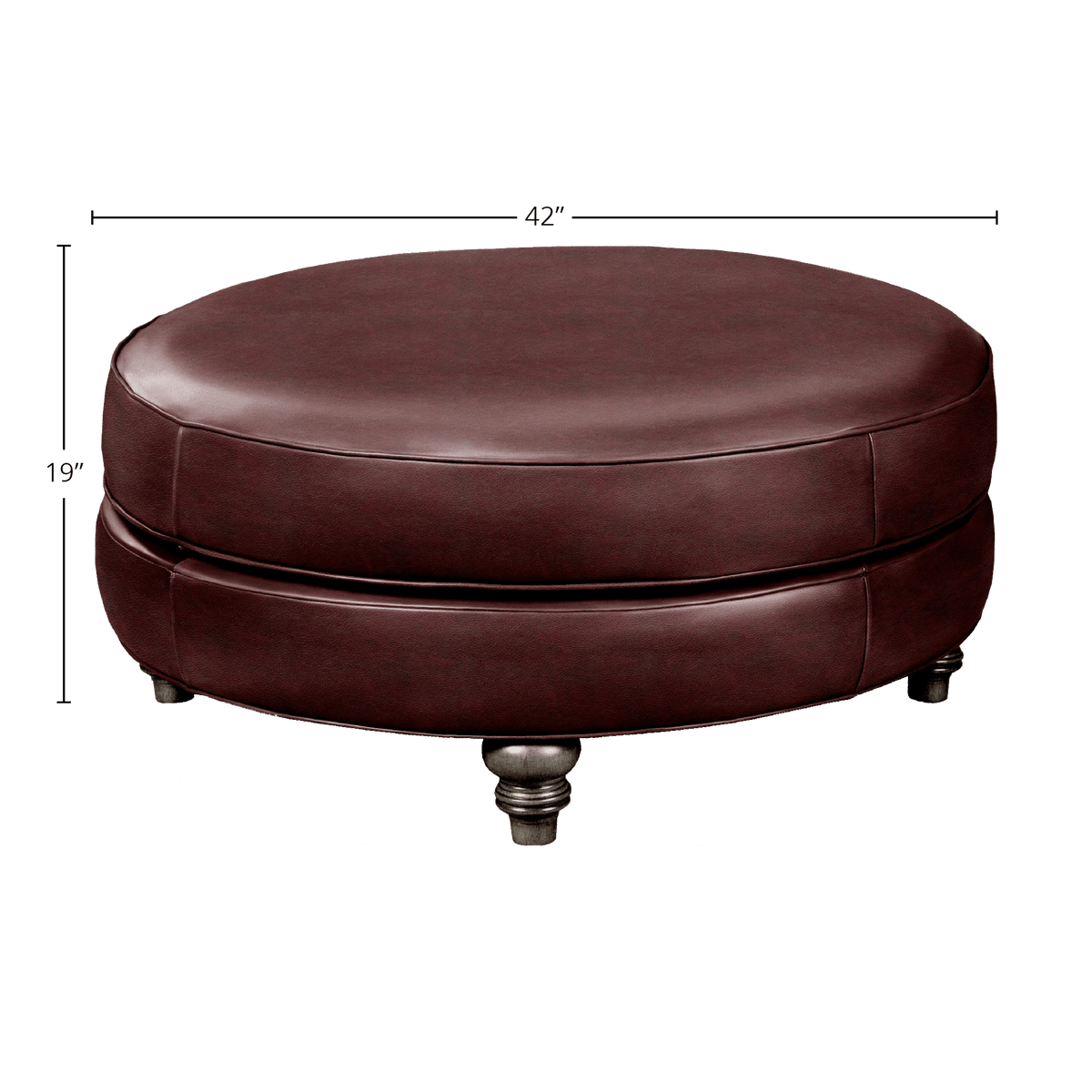 Blakke Genuine Leather Cocktail Ottoman - Made in U.S.A. - Coja