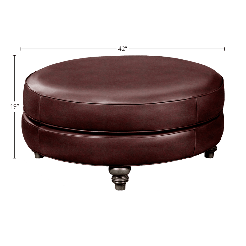 Blakke Genuine Leather Cocktail Ottoman - Made in U.S.A. - Coja