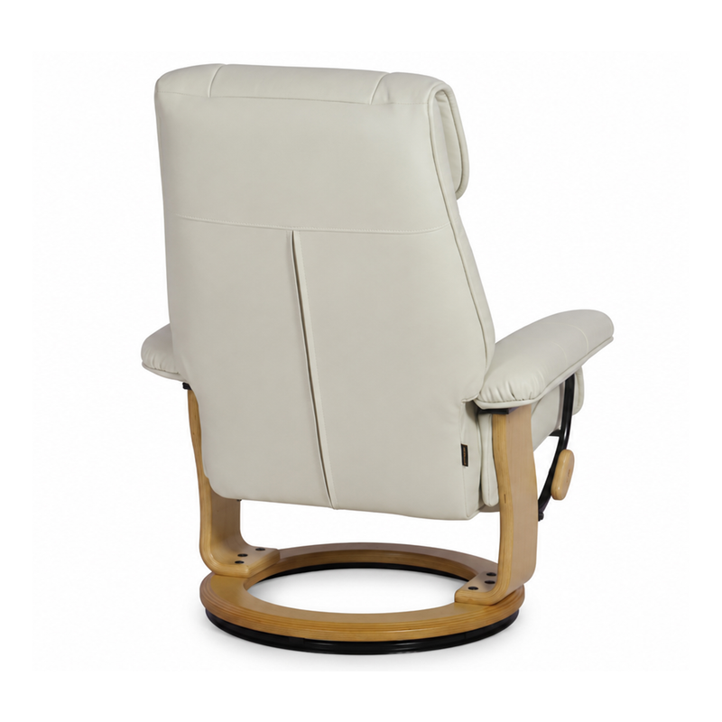 Muscat Leather Swivel Recliner with Matching Ottoman