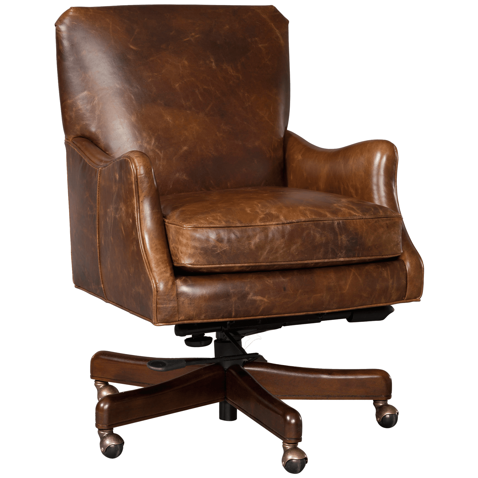 Bridger Leather Office Chair, Brown - Coja