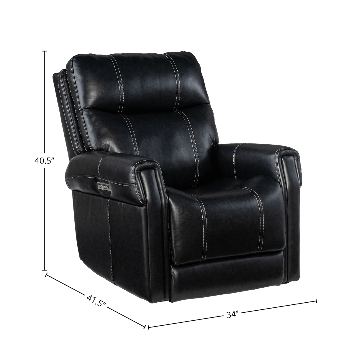 Callysta Power Recliner with Articulating Headrest and Lumbar Support, Leather - Coja