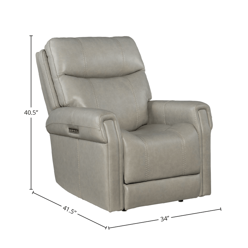 Callysta Power Recliner with Articulating Headrest and Lumbar Support, Leather - Coja