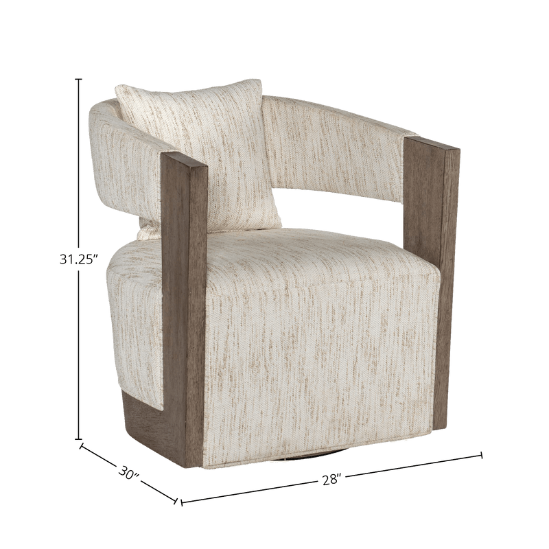 Cayden Peak 28" Wide Side Chair, Beige - Coja
