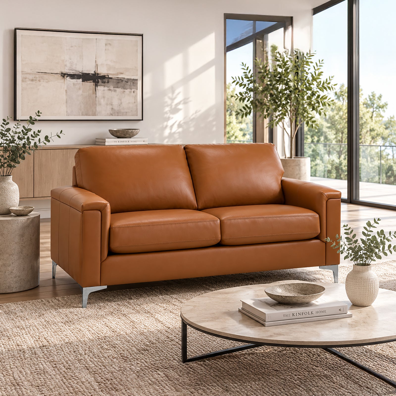 Cambil Leather Loveseat