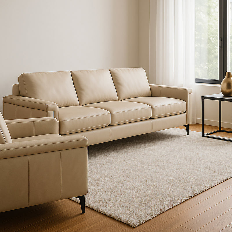 Cambil Leather Sofa and Chair Set