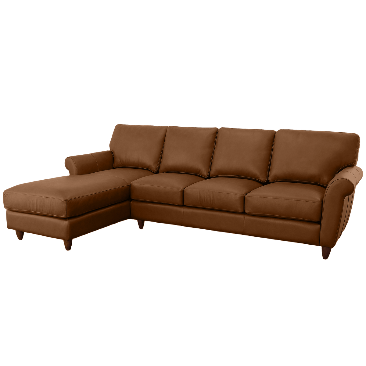 Cherish Leather Chofa Sectional Left Facing - Coja