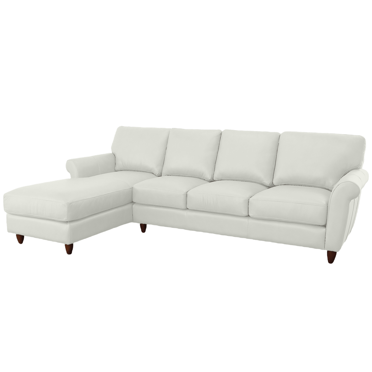 Cherish Leather Chofa Sectional Left Facing - Coja