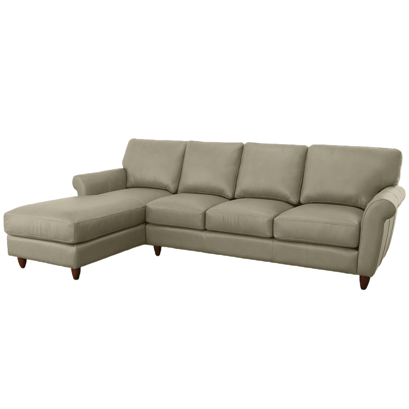 Cherish Leather Chofa Sectional Left Facing - Coja