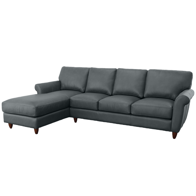 Cherish Leather Chofa Sectional Left Facing - Coja