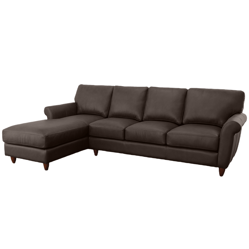 Cherish Leather Chofa Sectional Left Facing - Coja