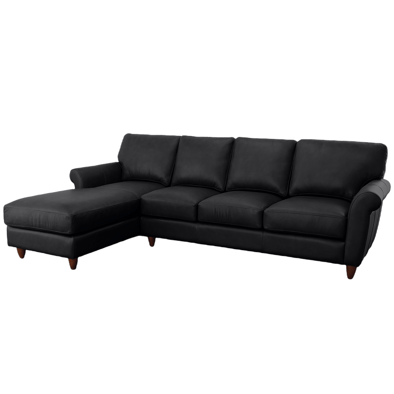 Cherish Leather Chofa Sectional Left Facing - Coja
