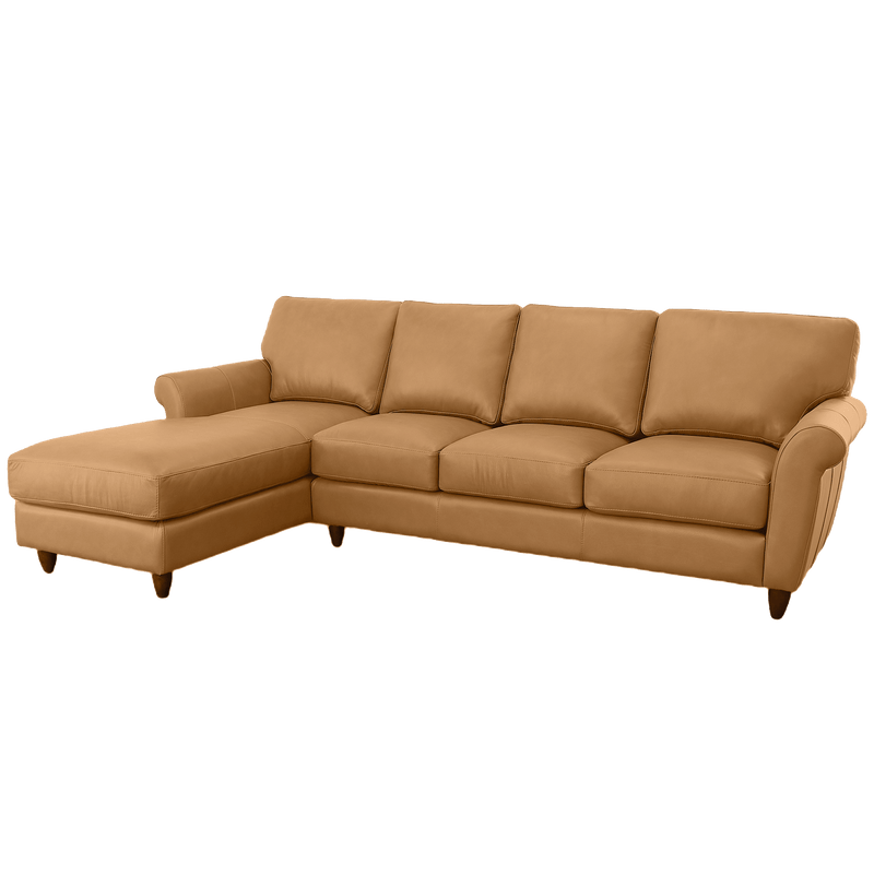 Cherish Leather Chofa Sectional Left Facing - Coja