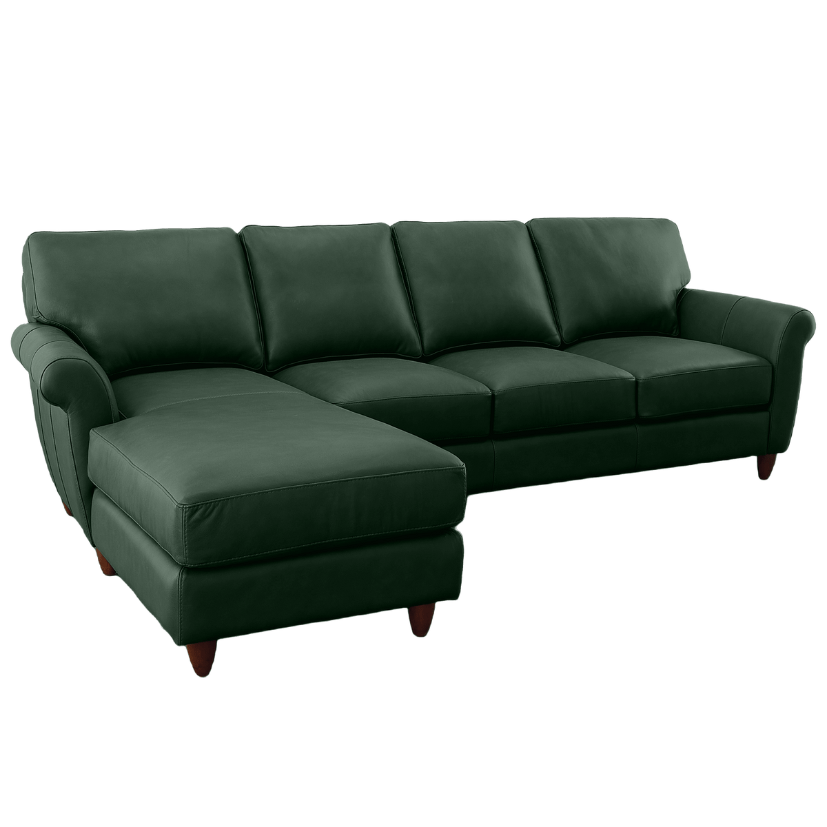 Cherish Leather Chofa Sectional Left Facing - Coja