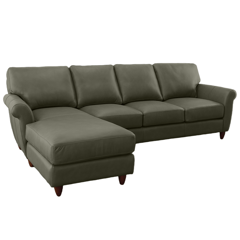 Cherish Leather Chofa Sectional Left Facing - Coja