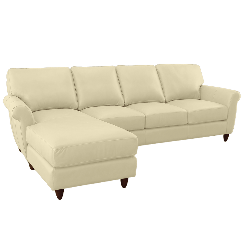 Cherish Leather Chofa Sectional Left Facing - Coja