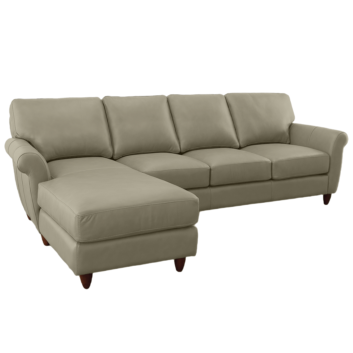Cherish Leather Chofa Sectional Left Facing - Coja