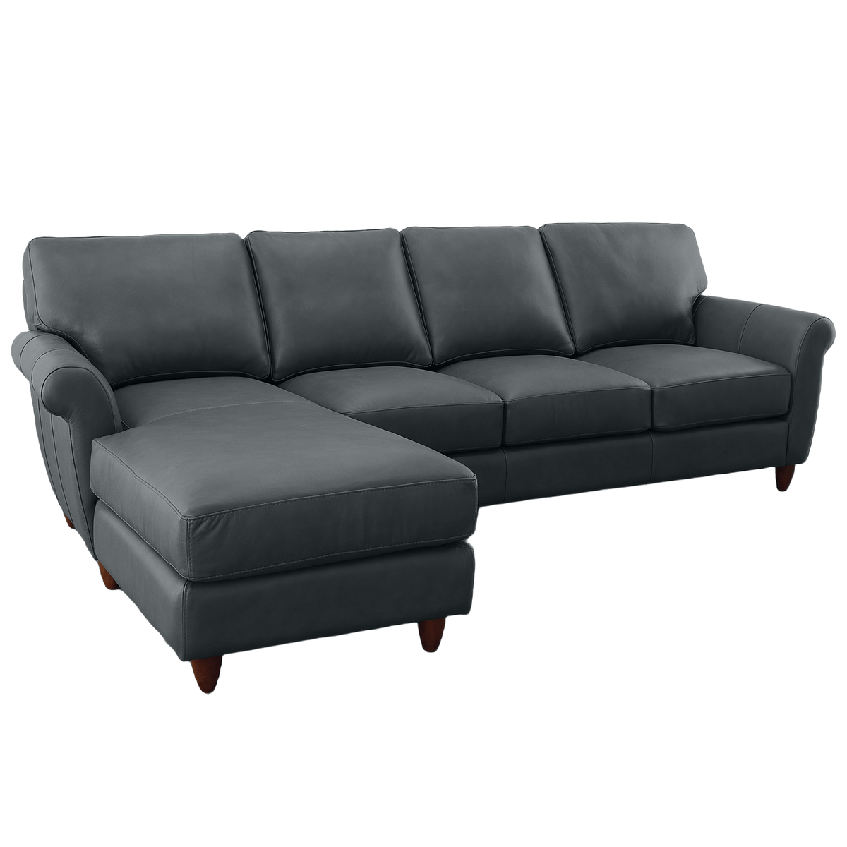 Cherish Leather Chofa Sectional Left Facing - Coja