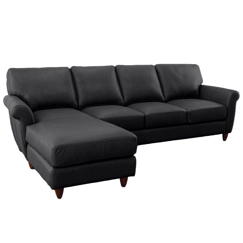 Cherish Leather Chofa Sectional Left Facing - Coja