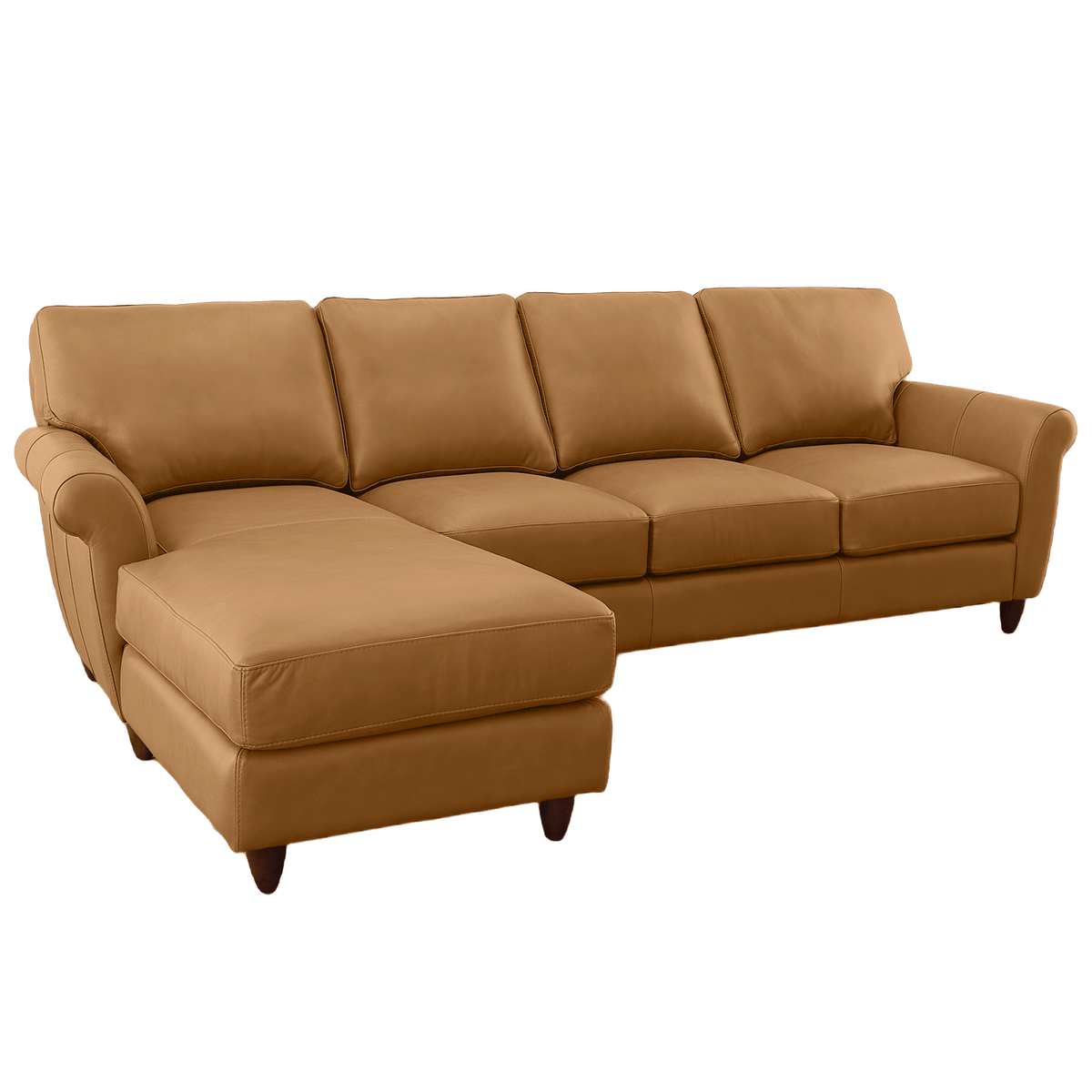 Cherish Leather Chofa Sectional Left Facing - Coja