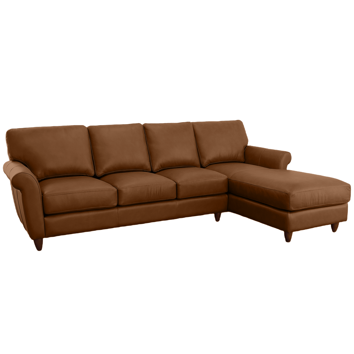 Cherish Leather Chofa Sectional Right Facing - Coja