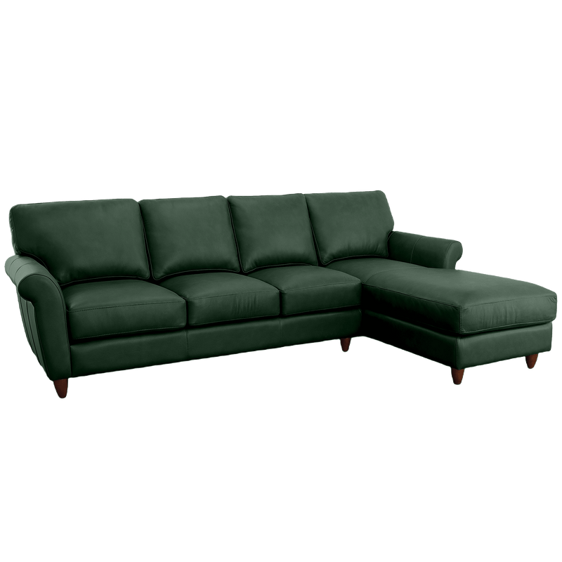 Cherish Leather Chofa Sectional Right Facing - Coja