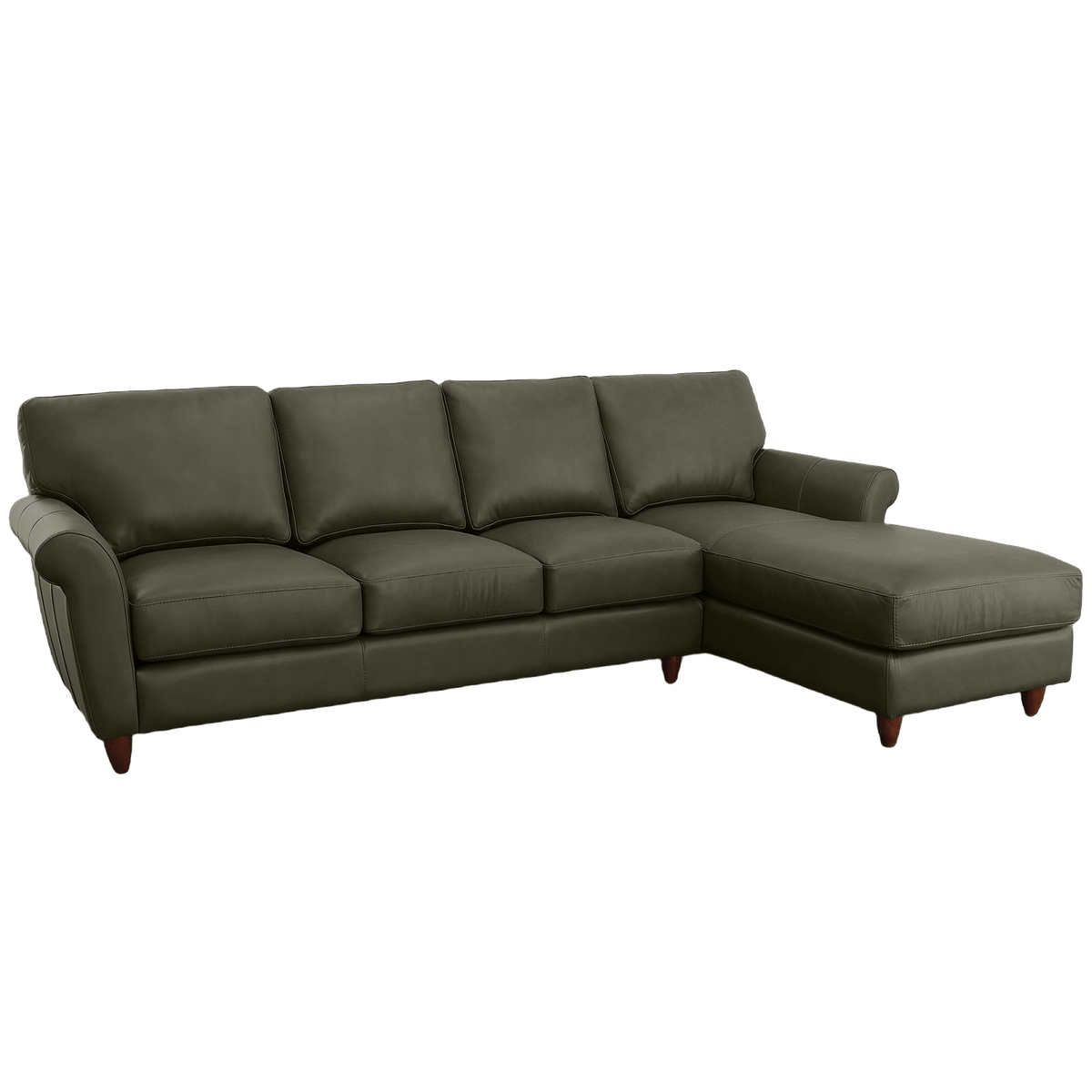 Cherish Leather Chofa Sectional Right Facing - Coja