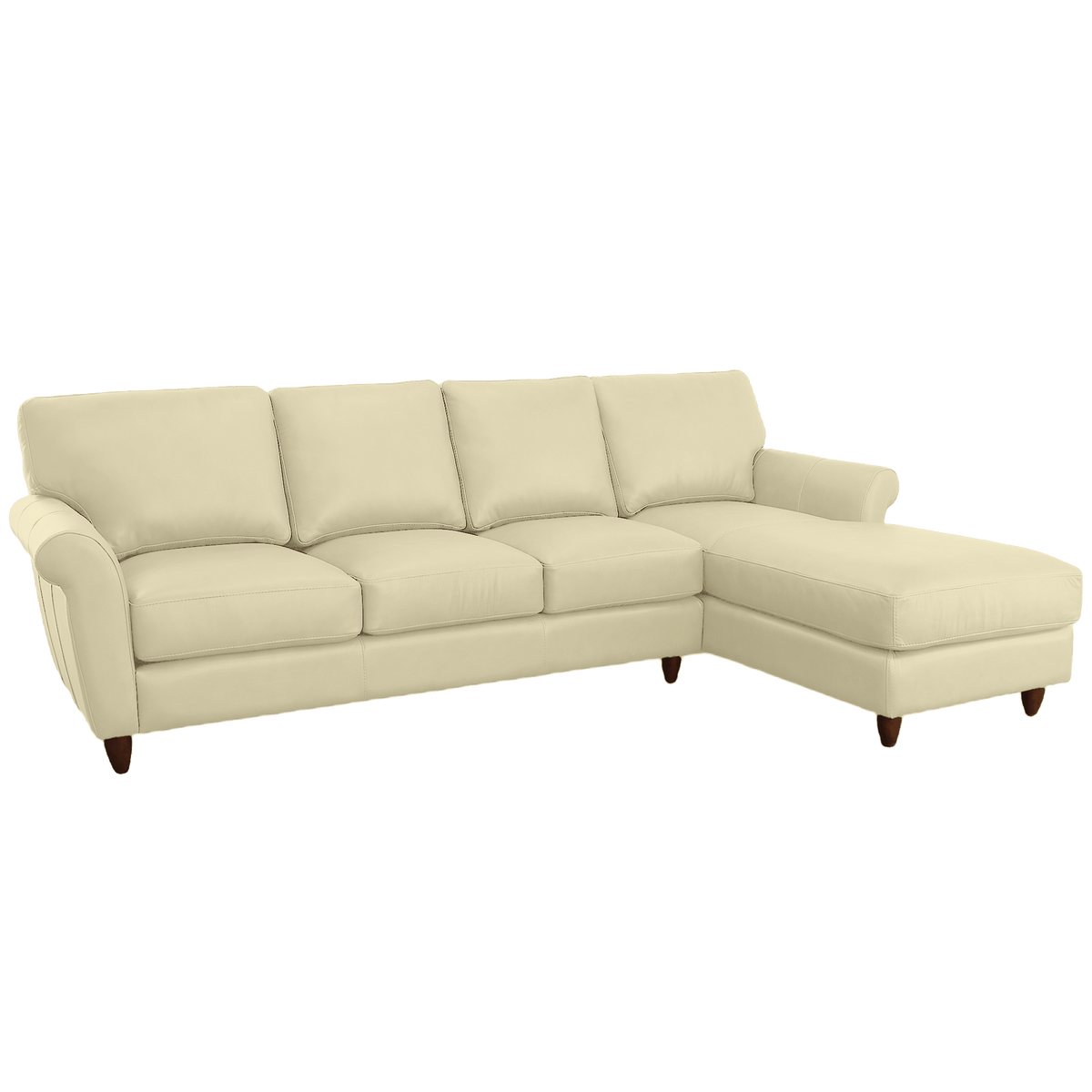 Cherish Leather Chofa Sectional Right Facing - Coja