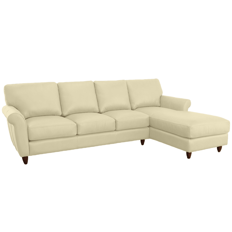 Cherish Leather Chofa Sectional Right Facing - Coja