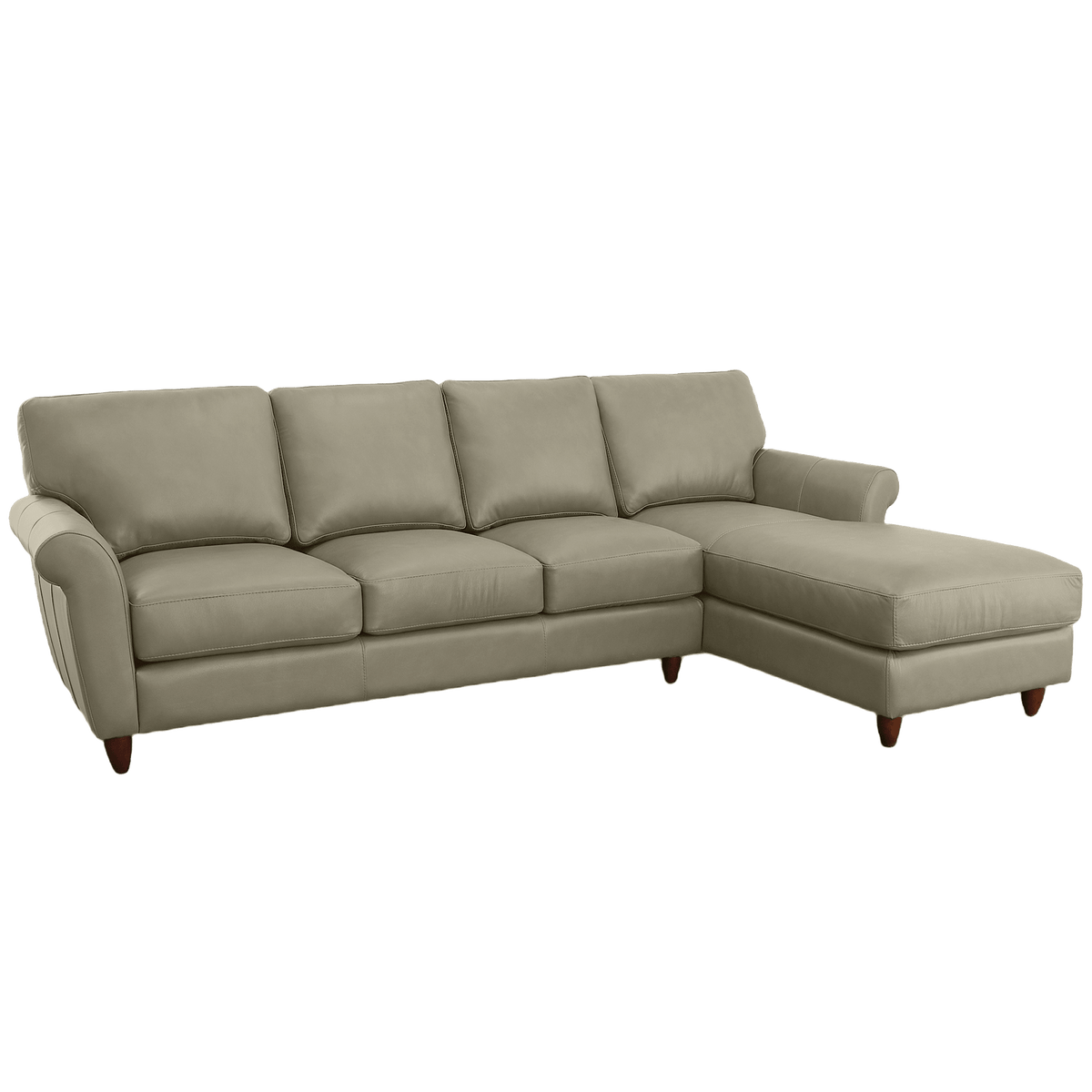 Cherish Leather Chofa Sectional Right Facing - Coja