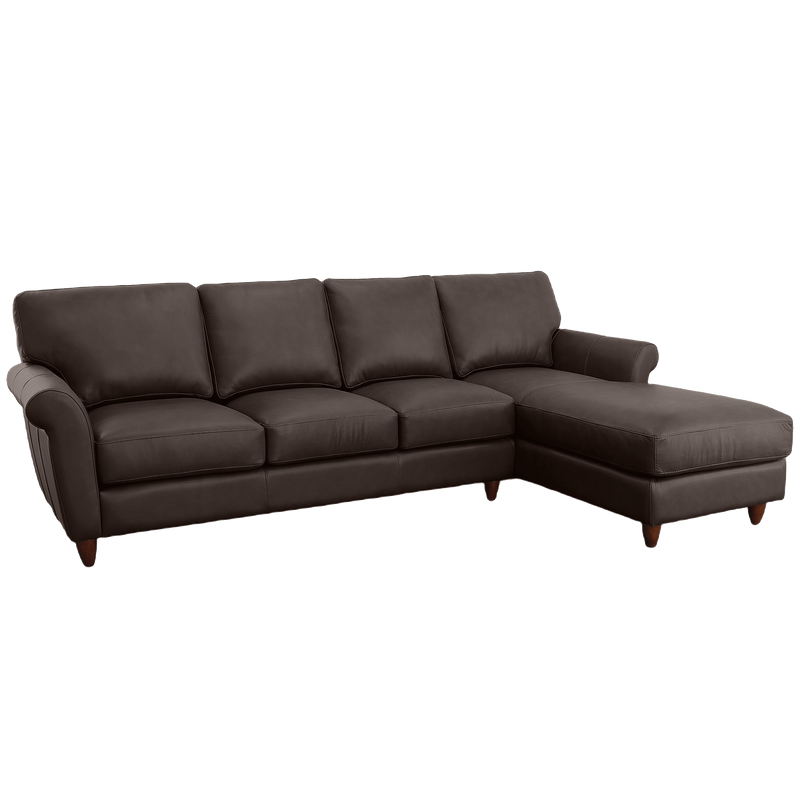 Cherish Leather Chofa Sectional Right Facing - Coja