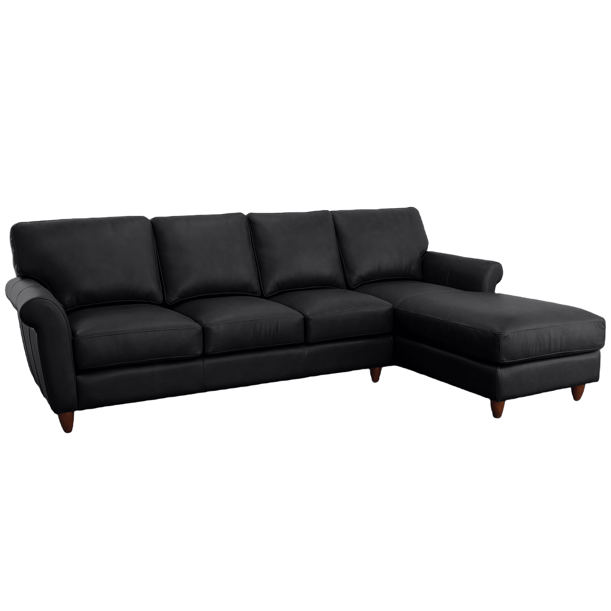 Cherish Leather Chofa Sectional Right Facing - Coja