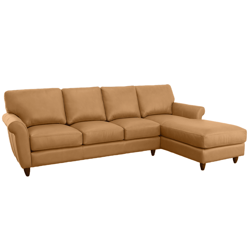 Cherish Leather Chofa Sectional Right Facing - Coja