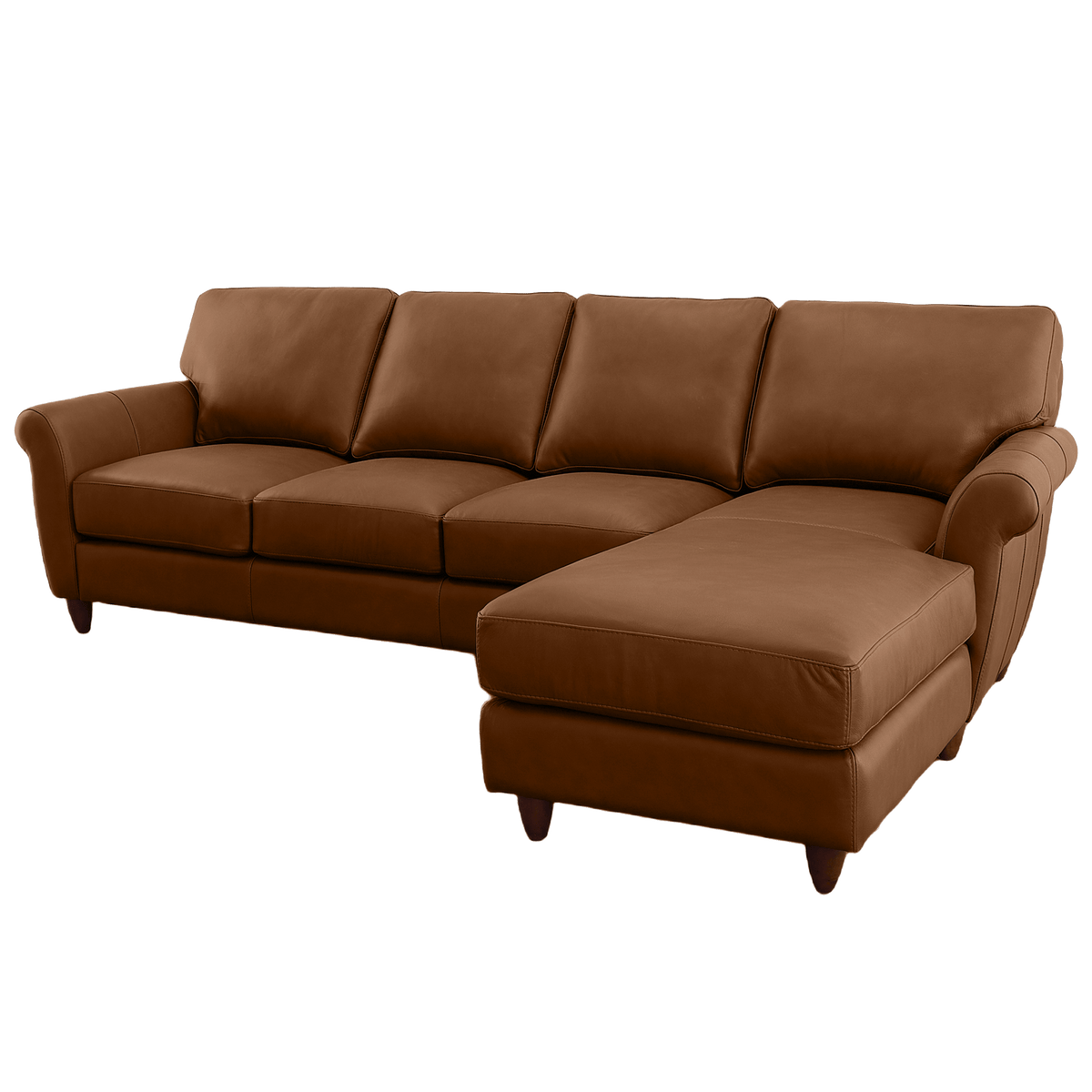 Cherish Leather Chofa Sectional Right Facing - Coja