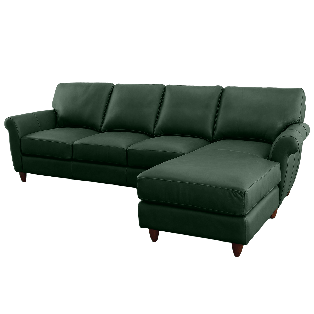 Cherish Leather Chofa Sectional Right Facing - Coja