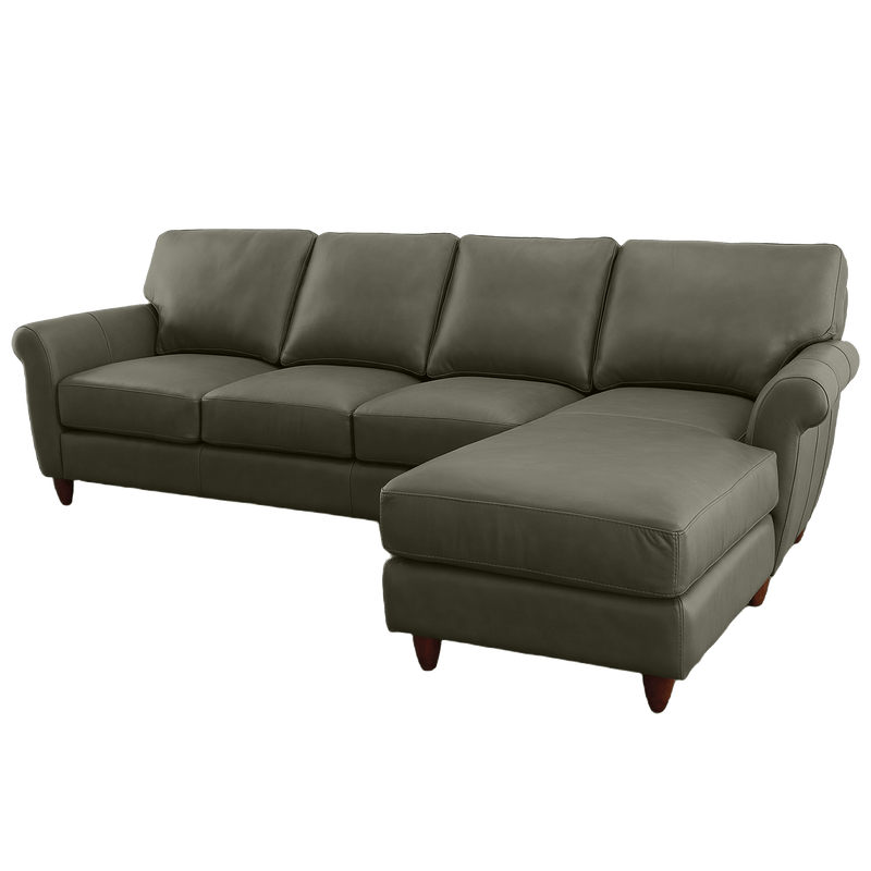 Cherish Leather Chofa Sectional Right Facing - Coja