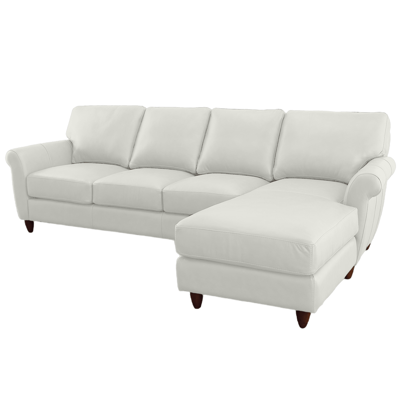 Cherish Leather Chofa Sectional Right Facing - Coja